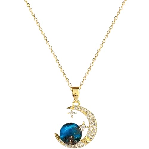 Collier luxueux planète de rêve en métaux fins, éclat haut de gamme