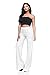 Women's High Waist Bell Bottom Flare Pants, 3X, White