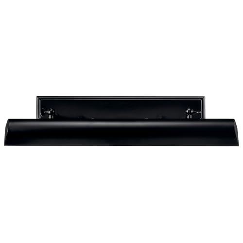 Image of Kichler Carston 2-Light Picture Light, Updated Traditional Light in Black with White Interior, for Framed Art, Mirror or Built-in Shelving (4.75 inch x 24.25 inch), 52686BK