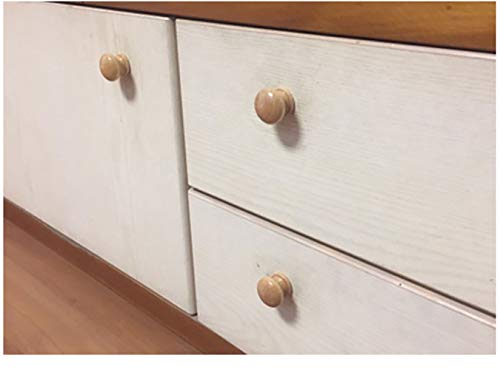 Smartsails 15Pcs, 1.1" Round Wooden Knobs-Cabinet Furniture Drawer Knobs Pulls Handles，With Mounting Screws #TOP5