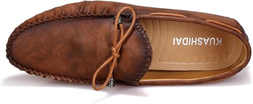 Men's Fu Formal Casual Flat Lightweight Boat Shoes Lace up Soft Sole4