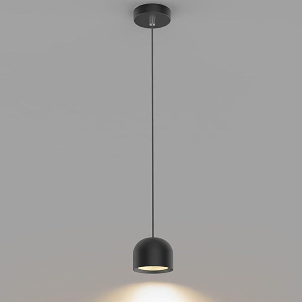 Suspension moderne noire LED dimmable pour cuisine salon et bureau
