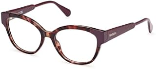 MAX&Co. Brille mit Sehstärke für Damen optional mit Sonnenbrillentönung oder Blaulichtfilter, Rund, gefertigt aus Kunststoff, Modell: MO5117 (inklusive Brillenetui)