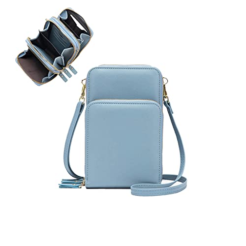 Clutch Wallet PU Leather Small Crossbody Phone Bags Cellphone Wallet Purse for Women with Credit Card Slots