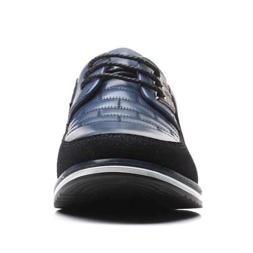 Image of Mens Dress Shoes Casual Business Oxford Derby Orthopedic Leather Shoes Simple Lace-up Walk Loafers Flats Shoes for Men