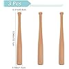 Mazze Da Baseball In Legno Naturale GORGECRAFT - Set Di 3, Per Decorazioni, Portachiavi, Fai Da Te