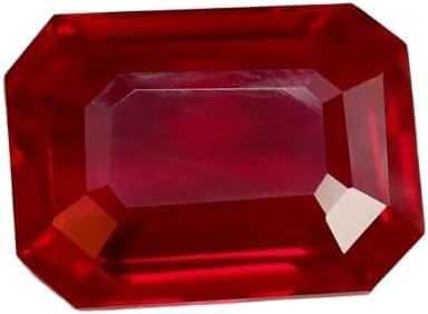 Burmese Certified Natural Red Ruby 38.5 Ct Flawless Emerald Cut Loose Gemstone