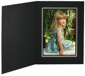 Aeiniweraabbcc Gywinovo Tap Photo Frame, Buckeye 4x6 Black/Silver Folder (100 Pack) on Recycled Paper