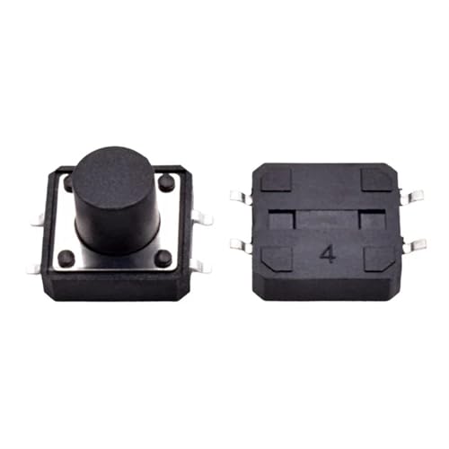 Interruptor táctil SMD 12x12x6mm con botón momentáneo para circuitos electrónicos de micro PCB