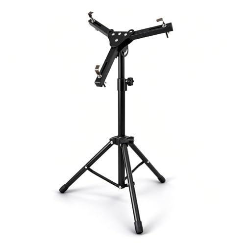 tipatyard Snare Drum Stand Adjustable Angle Snare Stand Fit for 10-12 Inch Snare Drum Drum Practice Pad Height Range 22-36 Inches for Drum Beginners Black