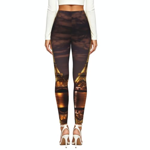 Leggings de compresión suave para mujer con estampado de Torre Eiffel 3