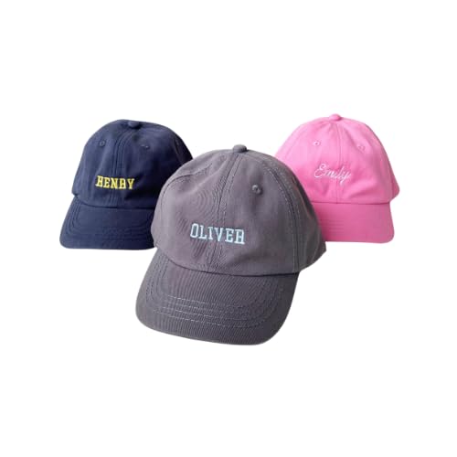 Cappellini da baseball per bambini, blu navy, grigio e rosa, set da 3, blu navy/grigio/rosa/bianco/sabbia/kaki, Blu navy/Grigio/Rosa/Bianco/Sabbia/Cachi