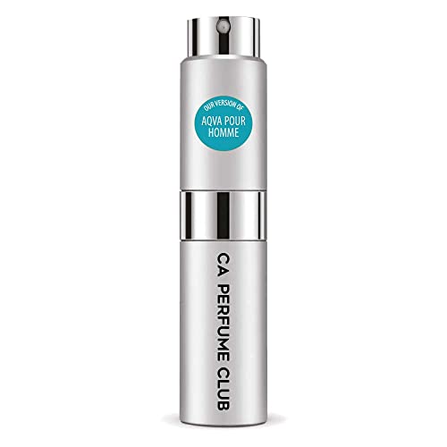 CA Perfume Impression of Bvlg. Aqva Pour Homme For Men Replica Version Fragrance Dupes Concentrated Long Lasting Eau de Parfum Spray Refillable Atomizer Bottle 0.27 Fl Oz/8ml-X1