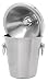 Brushed Stainless Steel Half Bottle Wine Tasting Receptacle (Spittoon) with Lid