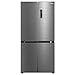 Midea MDRF632FIE46 474L Freestanding Multi-Door Fridge Freezer, Total No Frost, WiFi Smart App Control, PlasmaPure Fresh System, 305L Fridge, 169L Freezer, 83.3W x 65.3D x 177.5H cm, Stainless Steel