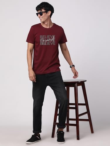 Image of ADRO Tshirt for Men | Printed T Shirt for Men | 100% Cotton Regular Fit T-Shirt |Printed T Shirt