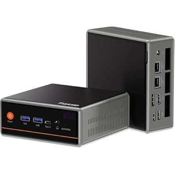 Trycoo Mini PC, Ryzen 5 5600H (6C/12T, até 4,2 Ghz), SSD NVMe DDR4/1TB de 32GB, Tipo-C/DP/HD, tela tripla de 4K/60Hz, mini computador de mesa
