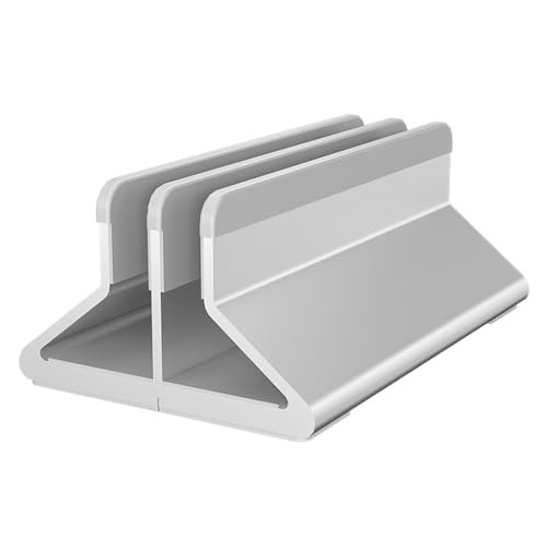 Support d'ordinateur portable aluminium gris avec support téléphone et tablette