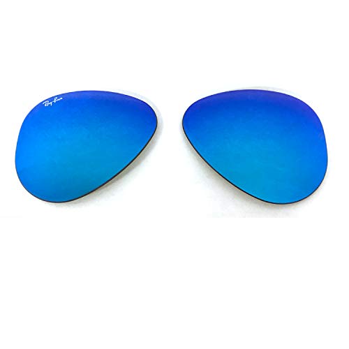 Ray Ban RB3025 3025 RayBan Sunglasses Replacement Lens Flash Blue Mirror Size-58