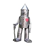 perfk Gartenstatue Figur Ornamente Haus Terrasse Dekoration Handgefertigt Dekorative Balkon Harz Stehend Blechmann Skulptur Geschenke- Wetterfest & UV-beständig - Originelle Gartendeko