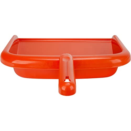 Image of SPARTA Large Handheld Dustpan with Hanging Hole, Heavy-Duty Plastic Dustpan with Wide Lip for Countertops and Surfaces, Plastic, 10 Inches, Orange, (Pack of 12)