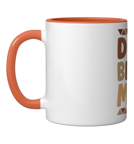 Dope Black Mom African American Mother Melanin Black History Ceramic Mug, Orange/White, 11oz