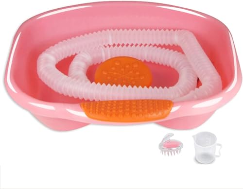 Lavabo portátil para champú, cama de pelo, lavabo de plástico con manguera de drenaje