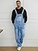 Runcati Men's Denim Bib Overall Jean Romper Casual Fashion Workwear Adjustable Strap Loose Fit Hip Hop Jumpsuit