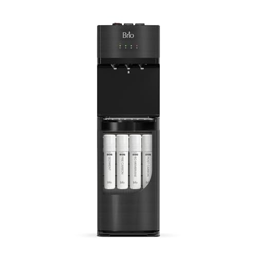 Brio 500 Series 4-Stage Bottle-Less POU Tri-Temperature Digital Self Cleaning Water Cooler Dispenser