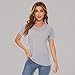MERINNOVATION Women Merino Wool T-Shirt Short Sleeve Women's Activewear Undershirt Tees Women's Athletic Wicking Base Layer Grey Marl