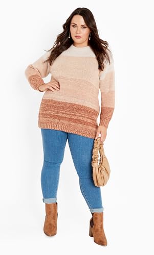 Image of Avenue Women's Plus Size Reese Ribbed Knit Sweater