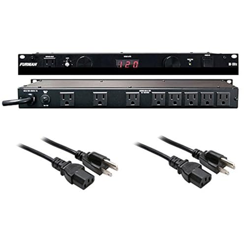 Furman M-8Dx Merit X Series 8 Outlet Power Conditioner & Surge Protector with LED Voltmeter & Dual Lights