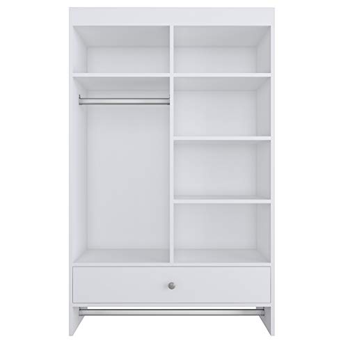 Armário Suspenso com Gaveta 5 Nichos KD1695 Branco