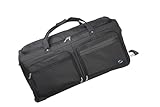 Aerostar 36" XL Extra Large Lightweight Duffle 3 Wheel Travel Bag Holdall Suitcase Check-in Luggage Ironpath (174L, Black)