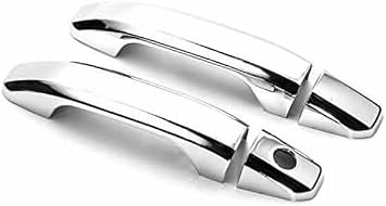 Car ABS Chrome Side Exterior Door Handle Cover Trim Fit for 2014-2018 GMC Sierra 1500 Regular Cab 2door