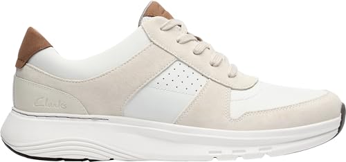 Clarks Clarks Men's Motion Trek Go Sneaker, Ivory Combi, 10.5