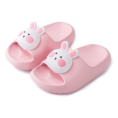 Nasogetch Kids Sliders Boys Girls Slippers Toddler Beach Pool Slide Sandals Slip-on Summer Flip Flops Pink 150 UK5/5.5 Cover