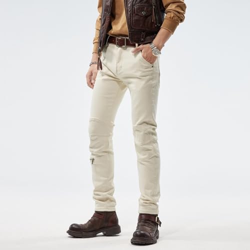 Jeans Pants Trouser Denim Motorcycle Men's Spring and Autumn Street Slimming Trendy Splicing Long Men3