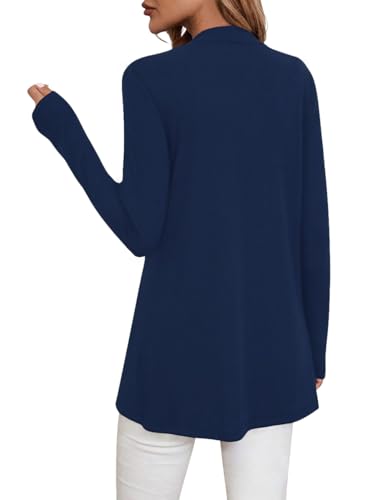 Image of Sweet Hearts Long Sleeve Black Cardigan for Women- Lightweight Open Front Knit Sweaters Women's Kimonos Fall Duster