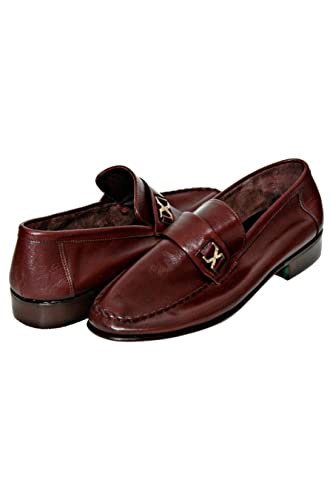 eworldpartner Mayorka Handgefertigter Weicher Herren-Slipper Aus Leder - Oguzhan Schuhe (Schwarz, Eu_Footwear_Size_System, Adult, Numeric, Medium, Numeric_39) Cover