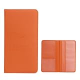 FADASTON Driver's License Certificate Package,Insurance Card Holder,Vehicle License Document,Vehicle Glove Box Car Organizer,Auto Truck Comparment Accessories Case (Orange)