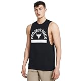 Under Armour Project Rock Payoff Graphic - Camiseta sin mangas para hombre, (001) Negro / Blanco, X-Large