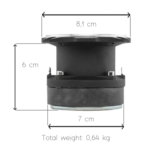KIT Set pour DS 18 PRO-TW220 2 tweeters Super Bullet de 120 Watts rms et 240 Watts Max, 8,1 cm de diamètre, impédance 4 ohm, sensibilité 104 DB, pour Voiture, par Paire + condensateurs offerts – vue 4