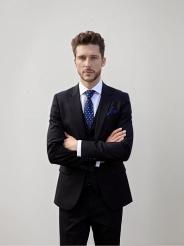 Suits for Men Slim Fit 3 Piece, Formal Mens Suit Tuxedo for Men Wedding Prom Business Blazer Vest Pants Men's Suits2