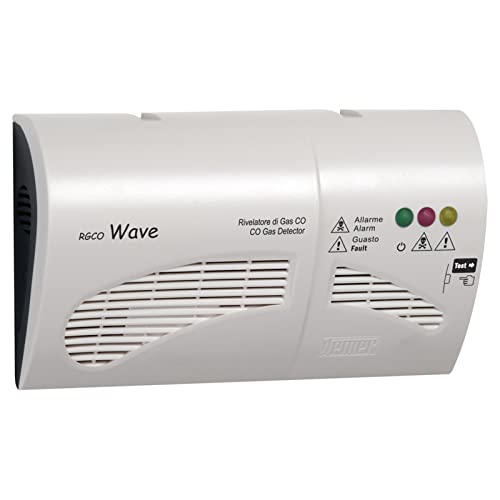 Vemer Rgco Rilevatore Monossido Di Carbonio (Co), Installazione A Parete, Alimentazione 230V, Bianco