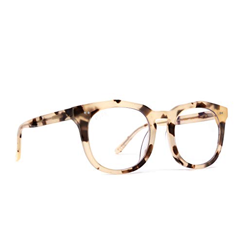 Diff Eyewear Weston Designer Square Computer Blue Light Blocking Glasses For Men And Women Cream Tortoise #TOP2