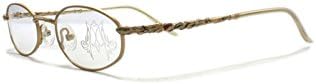 22 TAUPE Gold Oval Eyeglasses Frame For Men and Women