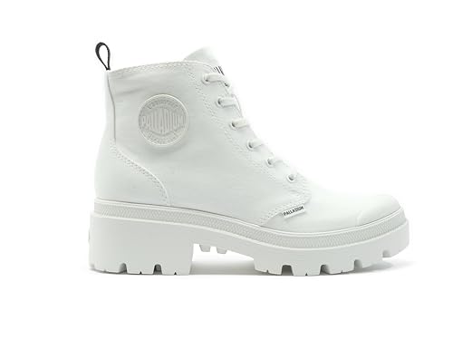 Palladium Femme Pallabase Twill, Blanc, 39 EU