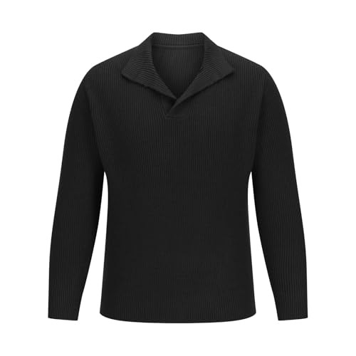 Muscularfit Knitted Sweater Men Oversized Long Sleeve Causal Lightweight Knitted Sweater Loose Fit Pullover Sweater Going Out2