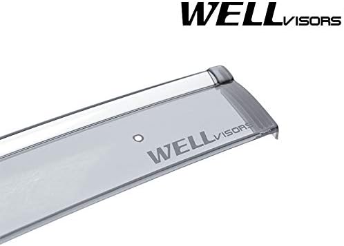 WellVisors Window Visors Wind Deflectors Compatible with Honda 2013-2017 Accord Coupe 2D with Chrome Trim Rain Guards 3-847HD031